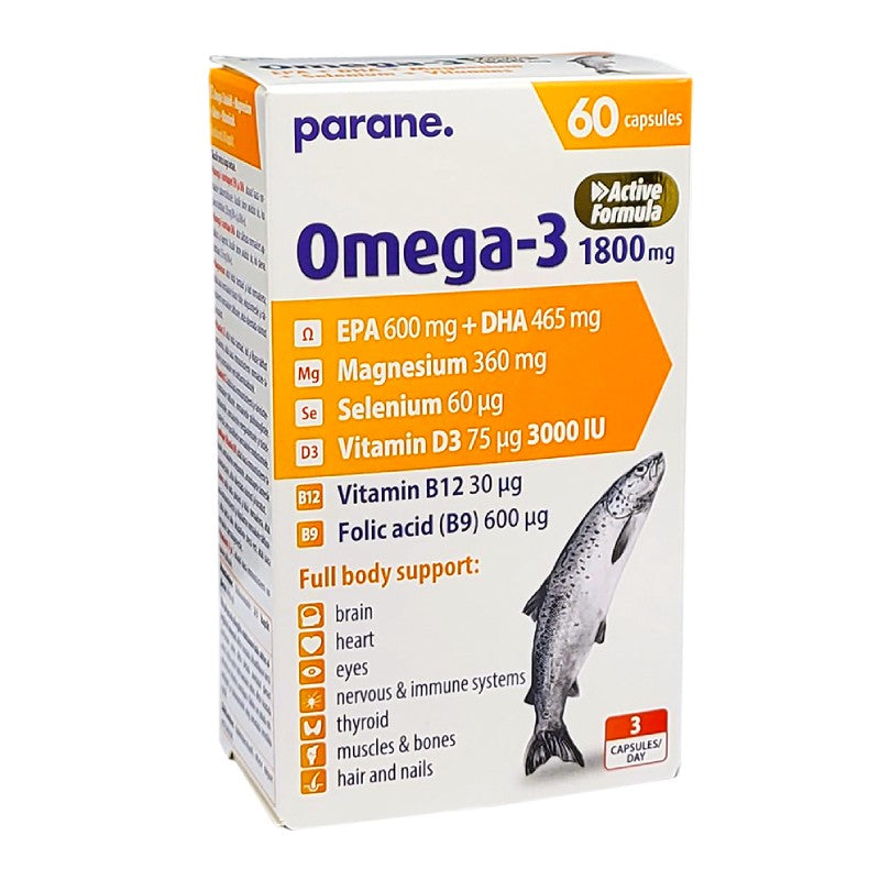 PARANE Omega-3 1800 mg+Magnesium+Selenium+Vitamins capsules N60