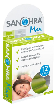 SANOHRA MAX ADULT ear stoppers 12 pcs