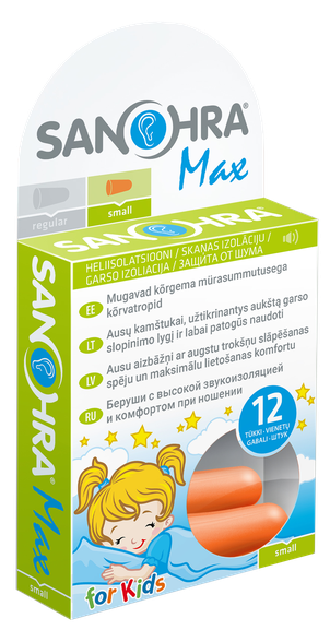 SANOHRA MAX CHILDREN ear stoppers 12 pcs