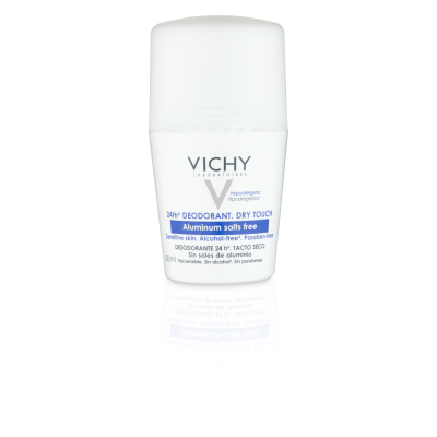 Vichy Aluminium Salt Free Deodorant Roll On 50ml 24 Hour Protection For Sensitive Skin
