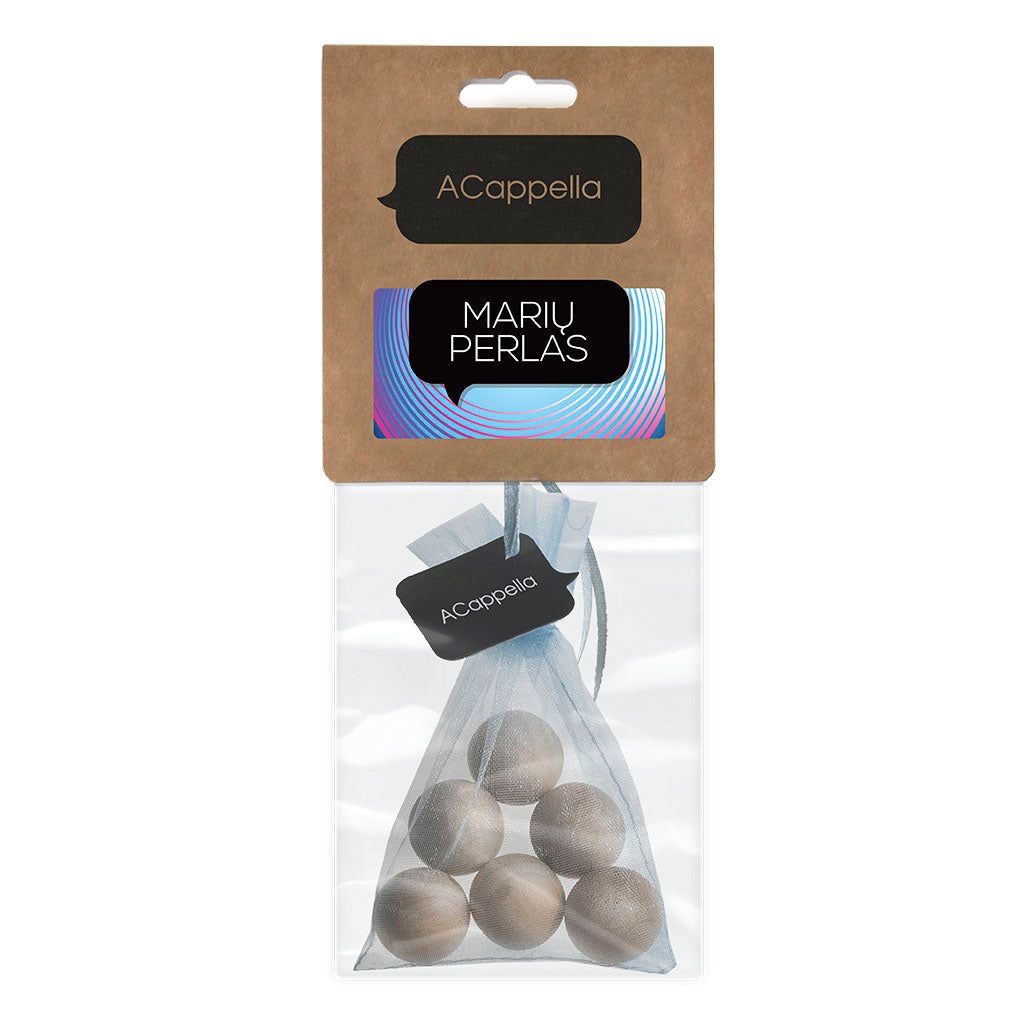ACappella car scent wooden balls Mary's pearl