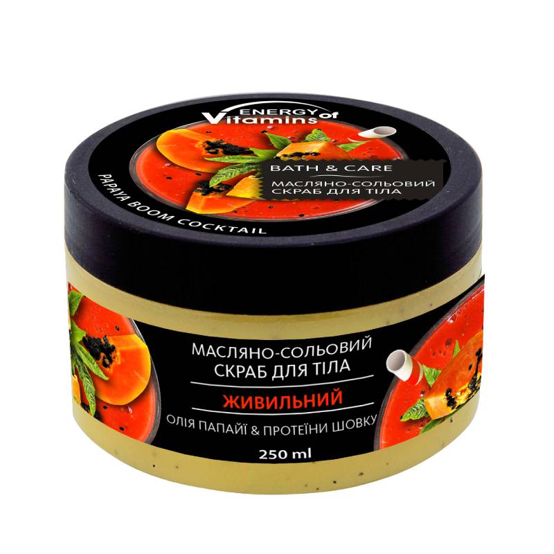 ENERGY OF VITAMINS Papaya Oil & Silk Protein body scrub 250 ml