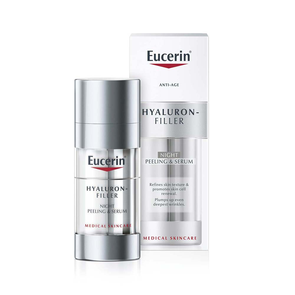 Eucerin Hyaluron-Filler night sulfur and 30 ml peeling
