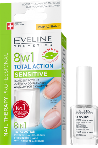 EVELINE Nail Therapy Sensitive 8 in 1 strengthening remedy nails 12 ml