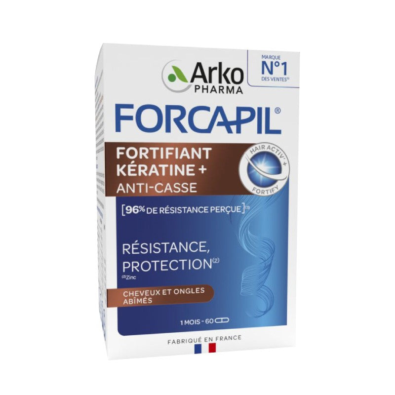 FORCAPIL Fortifiant Keratine+ for hair and nails capsules N60