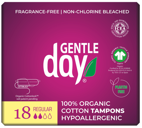 GENTLE DAY Regular Organic Cotton tampons 18 pcs