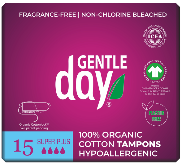 GENTLE DAY Super Plius Organic Cotton tampons 15 pcs