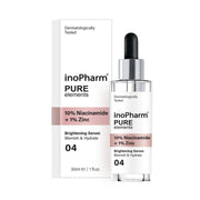 INOPHARM Pure Elements 10% Niacinamide + 1% Zinc brightening serum 30 ml