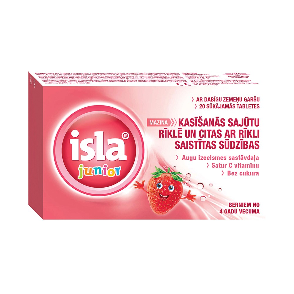 ISLA Junior sucking tablets with strawberry flavor N20