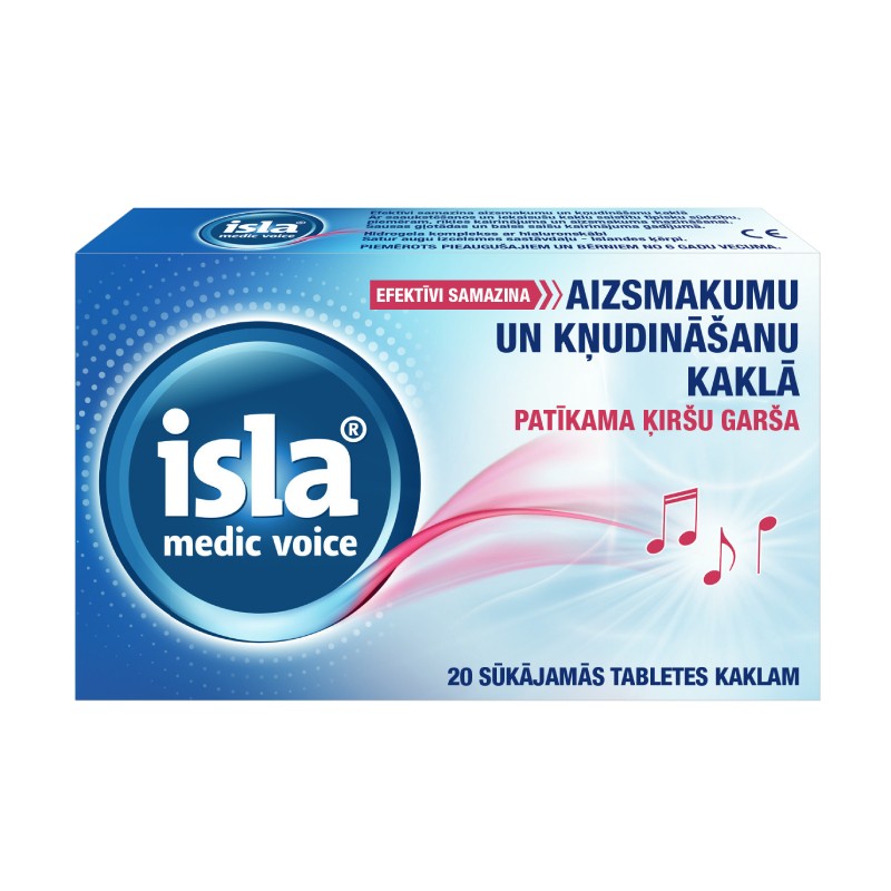 ISLA Medic Voice sucking tablets with cherry flavor N20