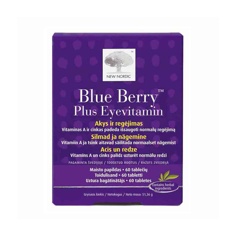 New Nordic Blue Berry Plus Eyevitamin tablets N60