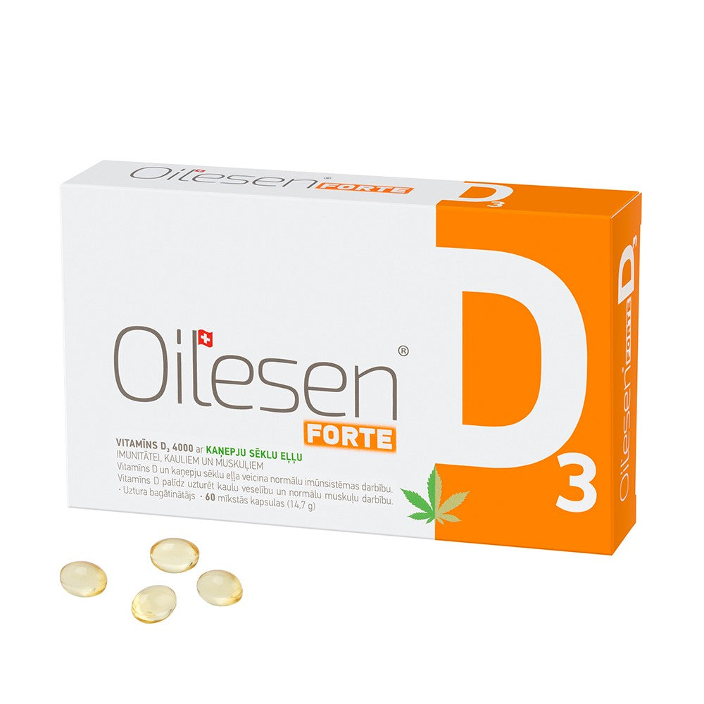 OILESEN Forte vitamin D3 4000 IU capsules N60