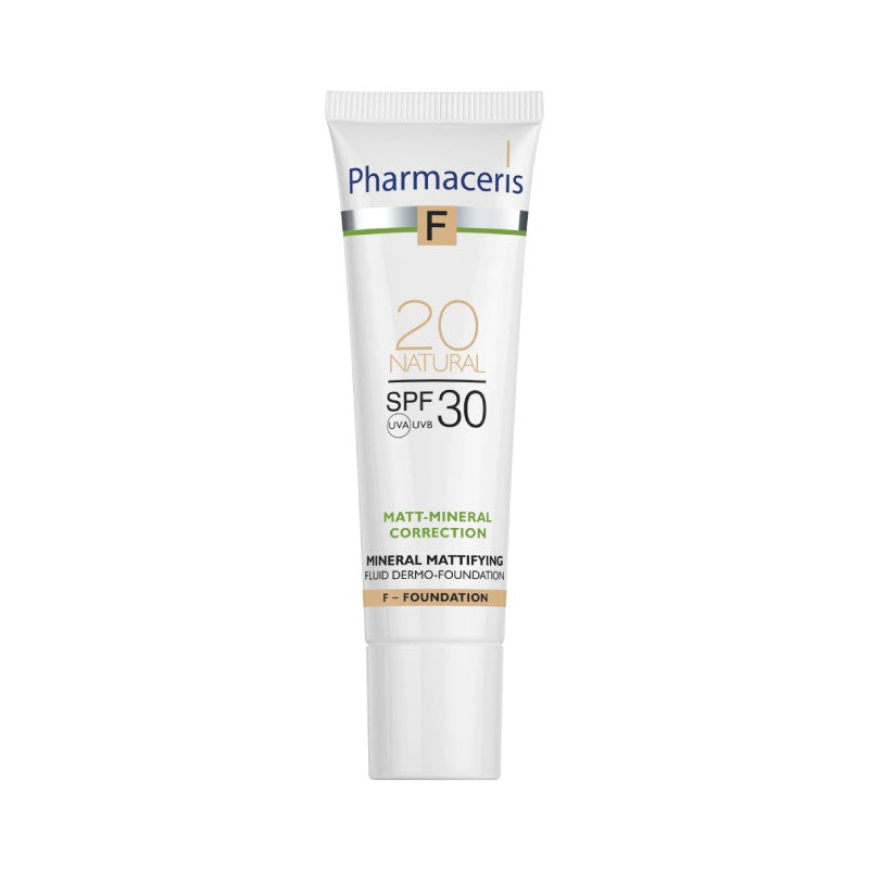 PHARMACERIS F Minerāls matte SPF30 foundation 20 natural 30 ml