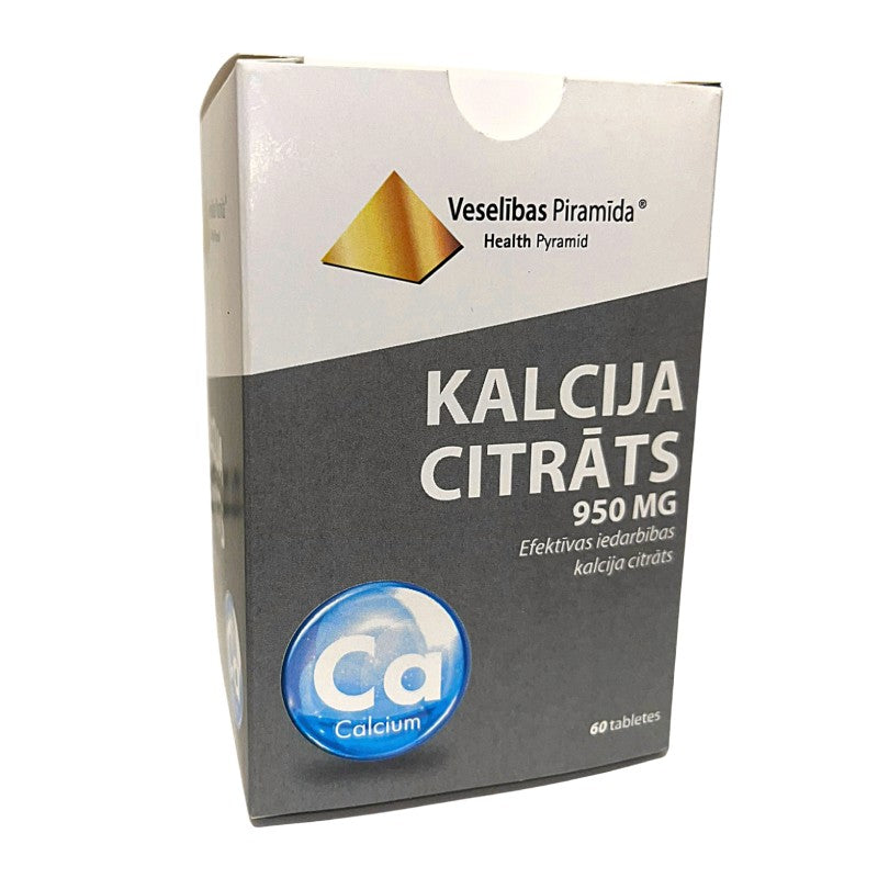 HEALTH PYRAMID Calcium citrate 950mg capsules N60