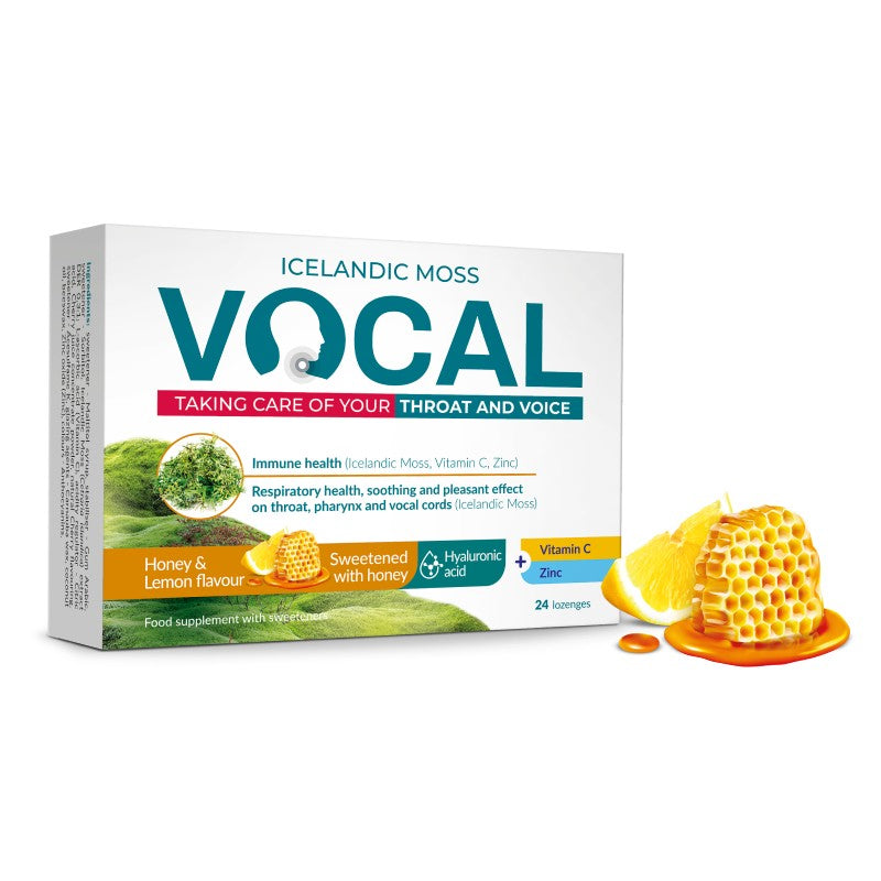 VOCAL sucking lozenges with lemon and honey flavor N24
