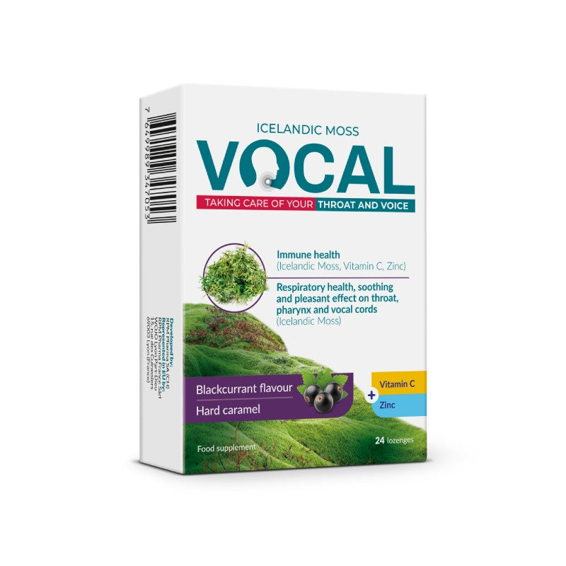 VOCAL hard caramel lozenges with blackcurrant flavor N24