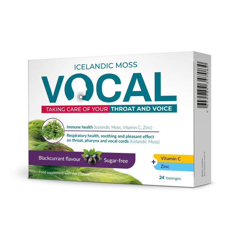 VOCAL sucking lozenges with blackcurrant flavor N24