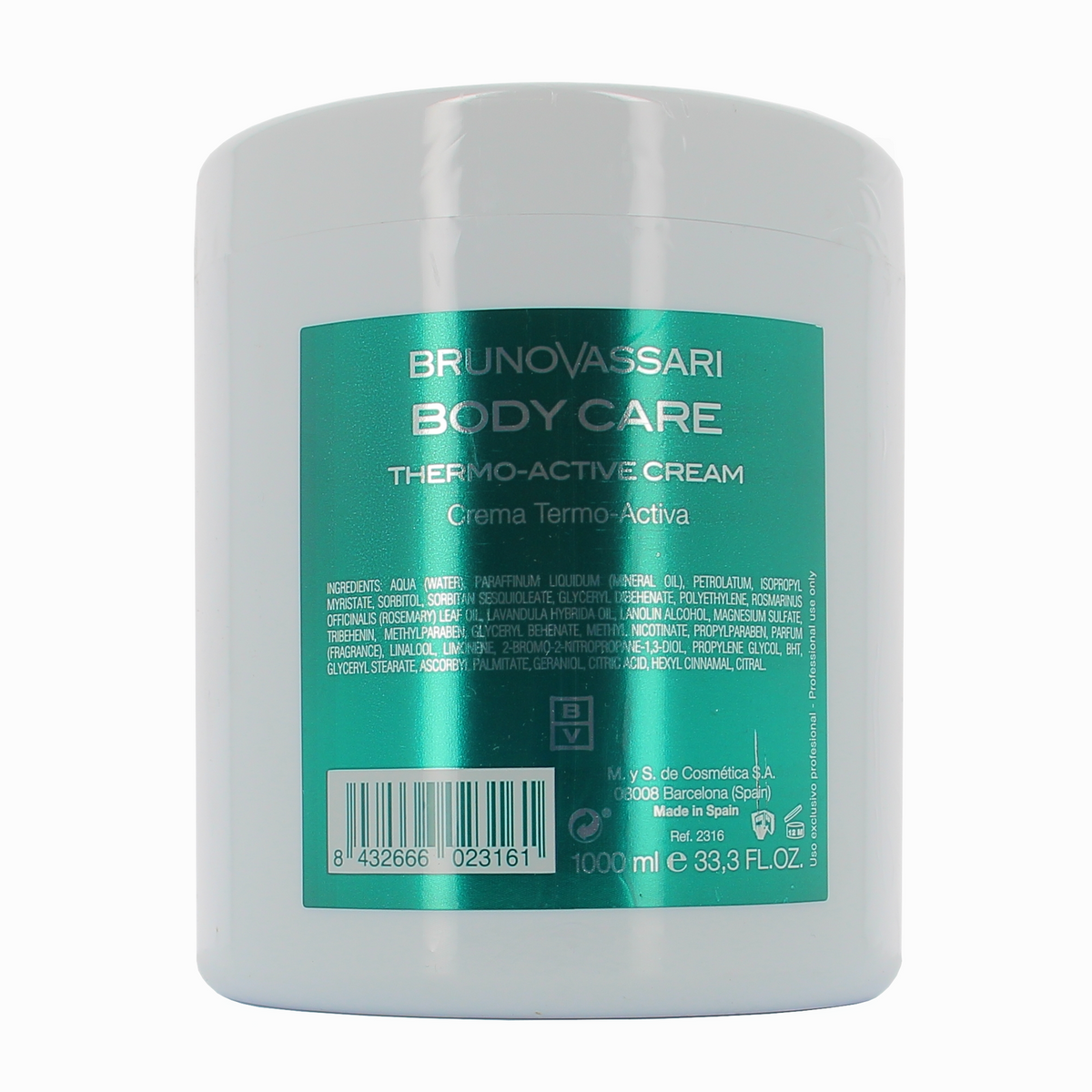 Bruno Vassari, Body Care, Essential Oils, Soothing & Toning, Body Cream, 1000 ml