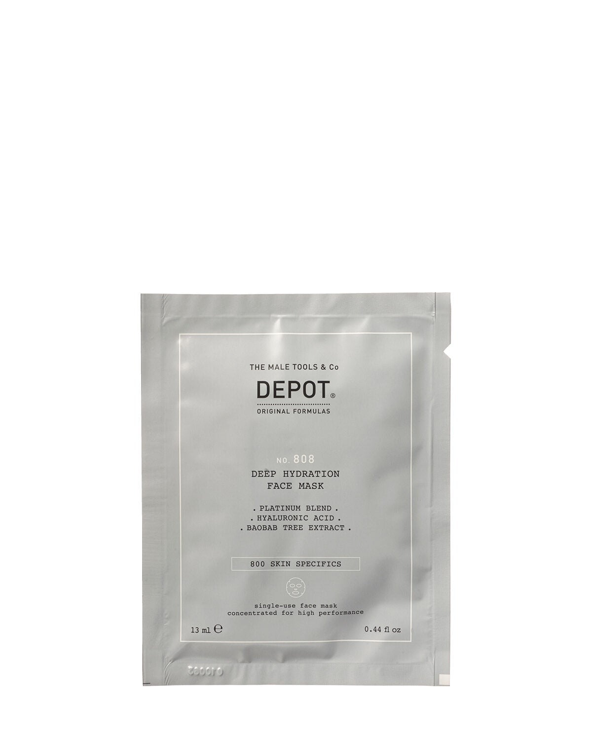 Set, Depot, 800 Skin Specifics No. 808, Hyaluronic Acid, Deeply Hydrating/Soothing & Revitalizing, Sheet Mask, For Face, Day, 12 pcs, 13 ml